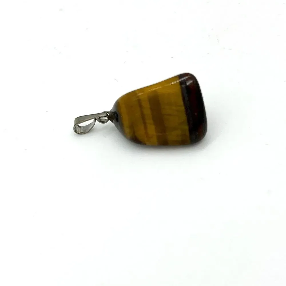 Tiger's Eye Pendant‎ Natural Stone Healing Crystal Polished Gemstone Charm